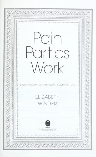 Cover of Pain, Parties, Work: Sylvia Plath in New York, Summer 1953
